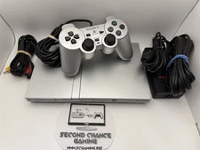 PlayStation 2 (PS2) Silver Slim Refurbished Console Bundle - Controller - Tested
