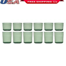 12 Piece Stackable Glass Drinkware Set Dishwasher Safe Ideal Kitchen Parties New