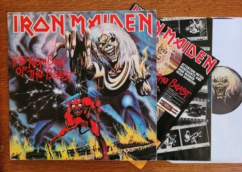 Iron Maiden 1982 Number of the Beast LP 1st US Press w/Inner + Order Form VG/VG
