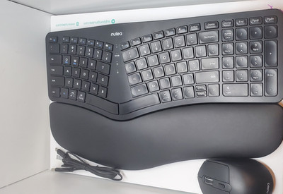 Nulea KM75 Wireless Keyboard and Mouse Combo, Comfortable Natural Typing, Palm R