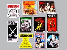 Punk Vinyl Sticker Lot 10 Stickers SET 28 nofx bad brains religion germs rock