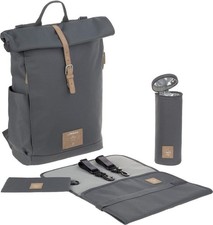 Lässig Rolltop Wickelrucksack Handytasche anthracite grau - Wie Neu