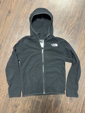 The North Face Kids Sz M 10-12 Glacier Full-Zip Fleece Hoodie Jacket TNF Black