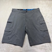 Iron Co Mens Stretch Hybrid Cargo Shorts Heather Grey 38 11" Inseam I427902S