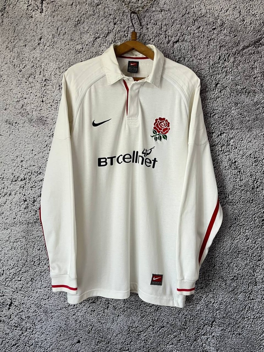 Nike England Rugby Union Jersey 1999 2001 BT Cellnet Long Sleeve