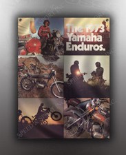 VINTAGE YAMAHA 1973 ENDURO MOTORCYCLE BANNER