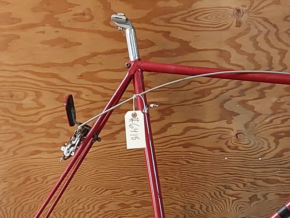 Juego de cuadro de bicicleta de carretera Lygie Professional 1968 64 cm XXX-grande acero cromado con orejetas Foto 4 de 4