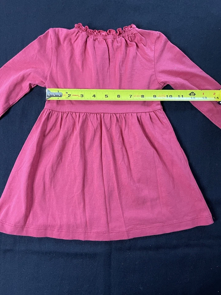 Vestido EGG Basics (Susan Lazar) Nuevo sin Etiquetas Rojo Peruano Pima Algodón Orgánico-18-24Mos Foto 4 de 4