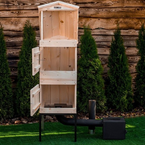 TOP-Qualität Räucherkammer Räucherei Holz Räucherofen Räucherschrank Garten - Bild 3 von 10