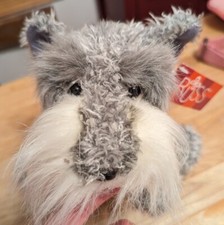 Schnauzer Terrier Puppy Dog Plush Russ Berrie Stuffed Animal NWT