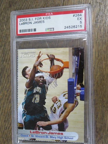 LEBRON JAMES PSA 5 2003 S.I. SPORTS ILLUSTRATED FOR KIDS #264 ROOKIE CARD