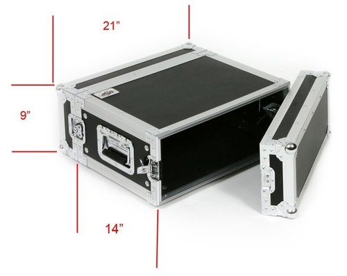4 SPACE 14" DEEP UNIVERSAL ATA 19" RACK MOUNT EFFECTS AMP FLIGHT ROAD CASE - Imagen 2 de 4