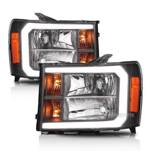 Smoked LED DRL Headlights With Bumper Signal Lamps For 1999-2007 GMC Sierra & Yukon 8 thumbnail image
