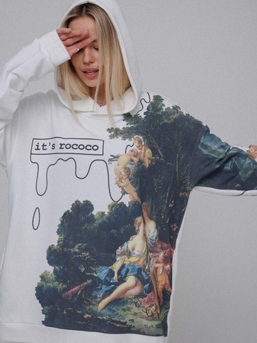 Hoodies Sweatshirts Pullover Long Sleeve One Size Casual Printed Sweater Woman - Picture 19 of 22