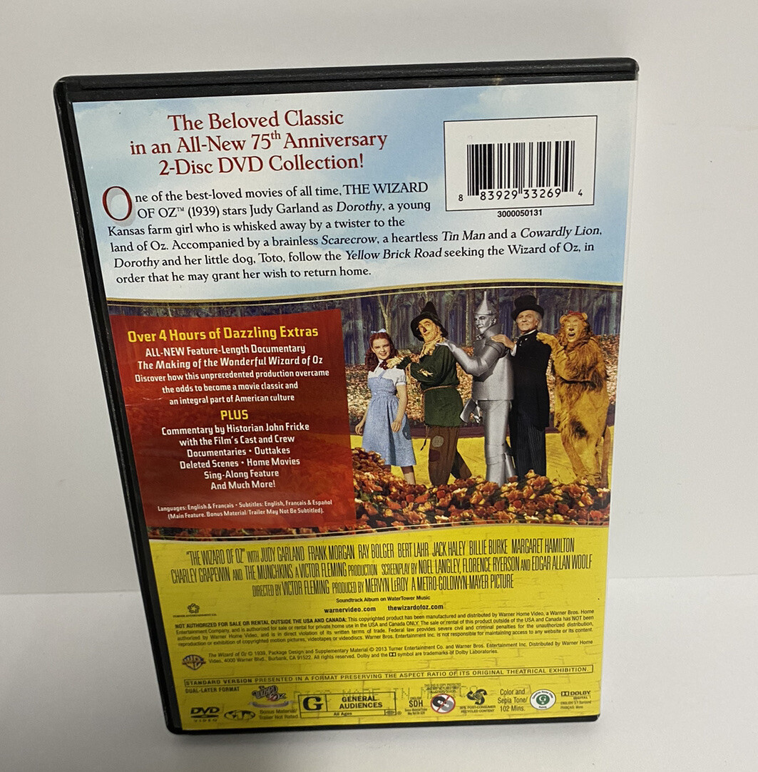 The Wizard of Oz (DVD, 2013, 2-Disc Set) | eBay