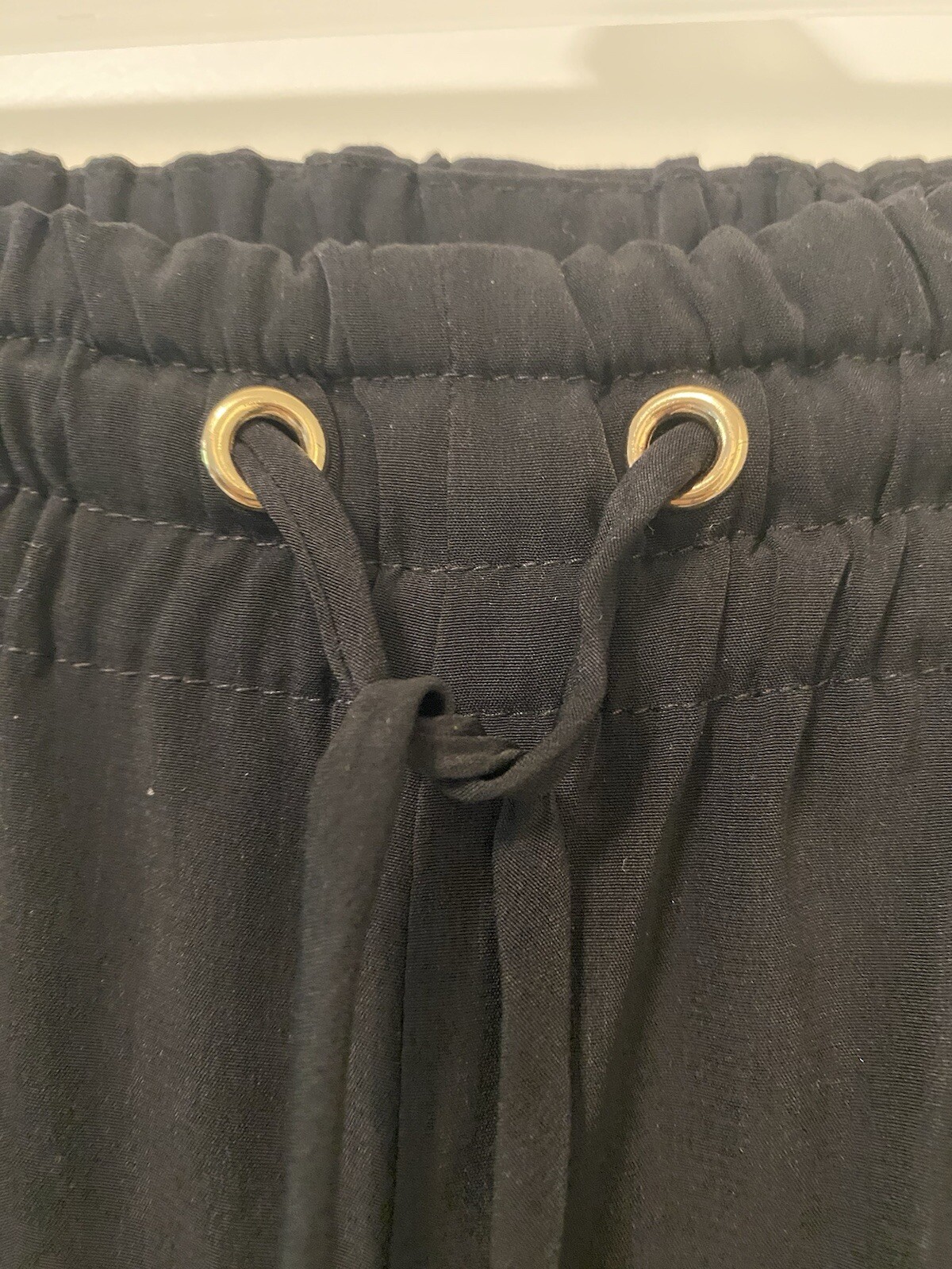 EXPRESS Size Small Black Drawstring Pull-On Pants… - image 2