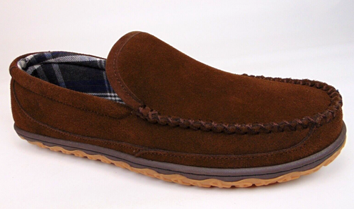 NEW! Crown Vintage Venetian Moccasin Comfort Slipper, Mens Size 9.0 Brown Suede