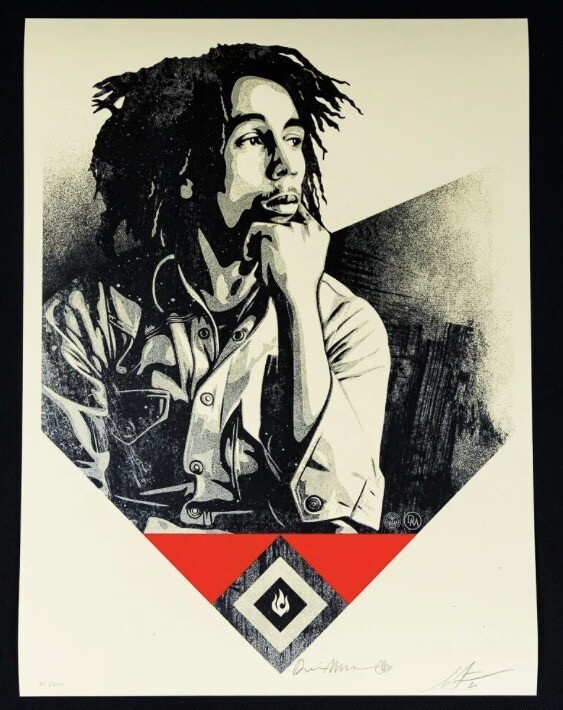 Obey Shepard Fairey ボブマーリー シルクスクリーン Bob-Marley.jpg?fit=601,800&ssl=1
