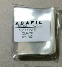 ABAFIL BUSTINE ACETATO CELLOFHANE 4 X 5 CM 100 pezzi !!