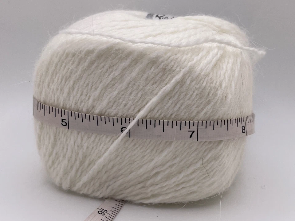 Hilos de hielo Cream Angora Cashmere 68755 mezcla de lujo peso deportivo 50 gr 218 yardas Foto 2 de 4