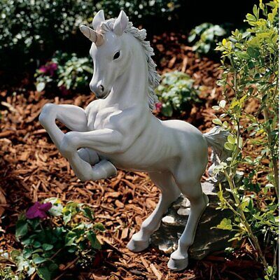 Unicorn Garden Statue Sculpture Horse Animal Figurine Outdoor Accent Decor  16