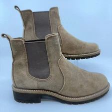 Ecco Elaina Chelsea Boot Women US 6 - 6.5 6 1/2 EU 37 Brown Nubuck Ankle Pull On