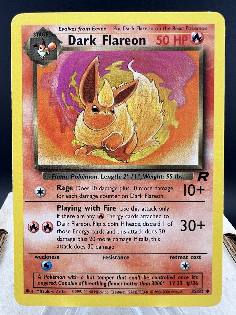 DARK FLAREON 2000 POKEMON ORIGINAL TEAM ROCKET UNCOMMON Q2162 | eBay