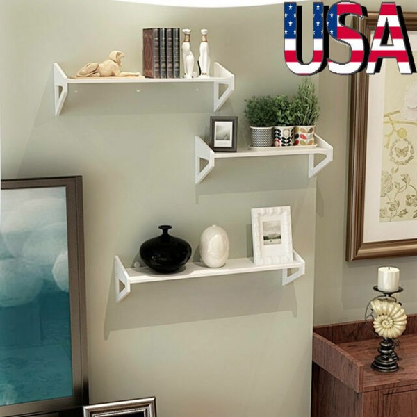 Set of 3 Floating Shelves Rack Bookshelf Wall Mount Shelf Display Home