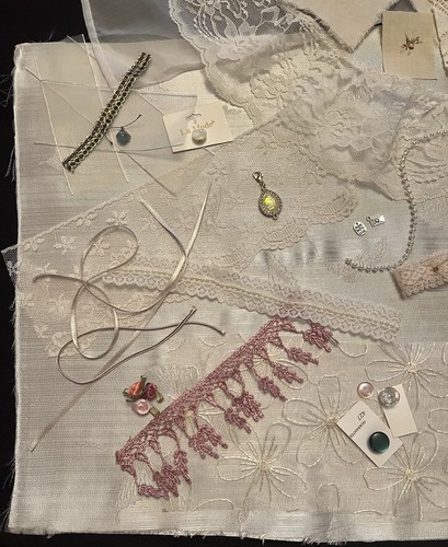 "Vintage Hochzeit" Slow Stitch Kit, Junk Journal, Nadelbuch, Verzierungen #30A - Bild 5 von 12