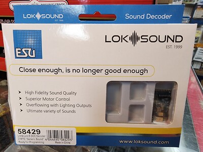 ESU 58429 LokSound 5 DCC 21 MTC NEM6660 Plug Ready to Load Files Sound Decoder