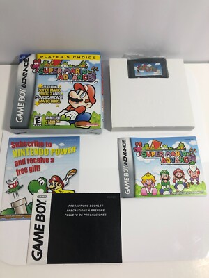 Nintendo GBA Super Mario Advance Game w/ Case & Inserts - Complete