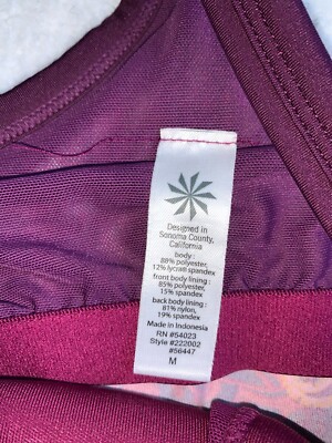 オーダー専用 Athleta Womens Maroon Racerback Tank Top Sports Bra Colorful