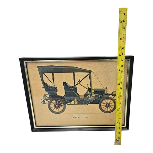Framed Maxwell Model 1905 print Car Collection Vintage Free Postage - Picture 8 of 9