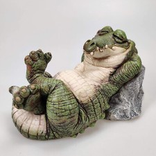 Alligator Crocodile Statue Indoor Outdoor Garden Decor Sculpture