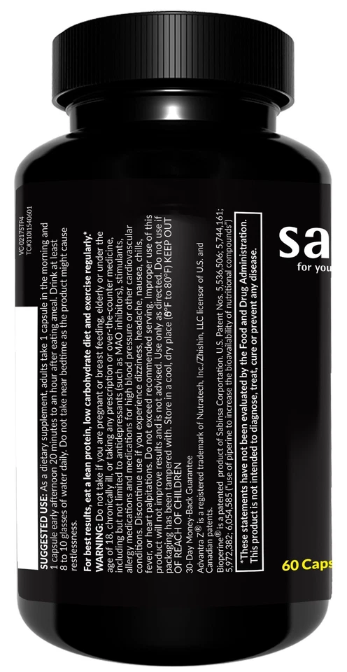 Saba TrimPro - Píldoras de pérdida de peso para mujeres y hombres - Potenciador de energía y metabolismo Foto 3 de 4