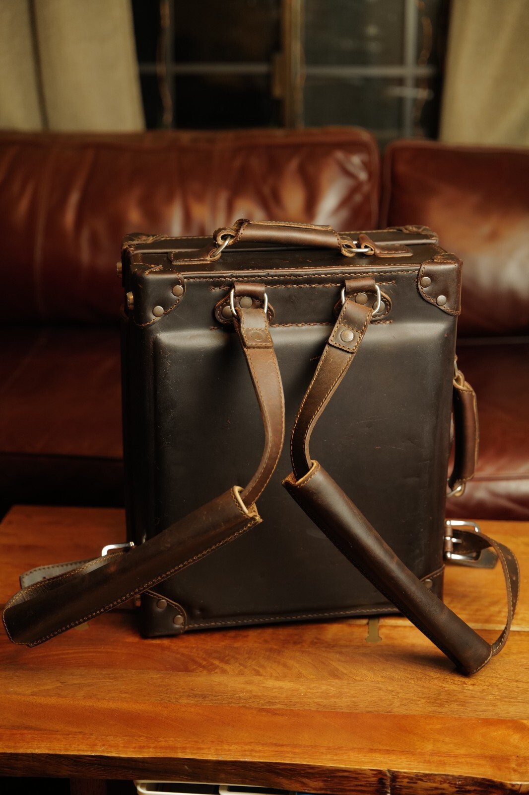 Saddleback Leather Grandfather Case Backpack RARE Dark Coffee Brown