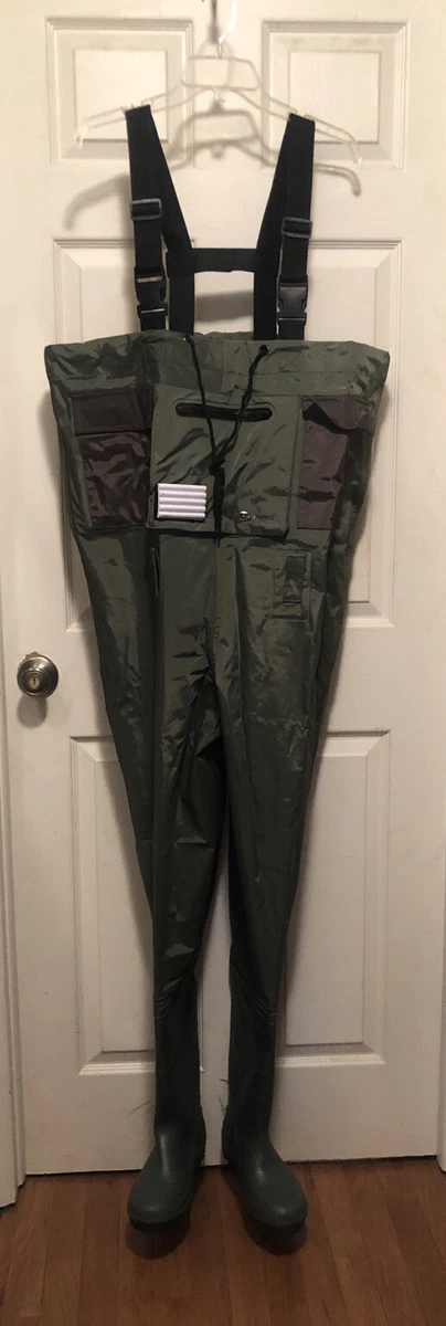 RUNCL Chest Waders W/ Boots Fishing Waders Waist-High Size 38/5 M5 / W7  Green