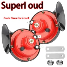 Train Horn For Truck 300DB Loud Air Electric Snail Horn, 12V Waterproof Horn Kit