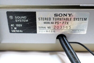 SONY PS-P7X Record Player Turntable Junk | eBay