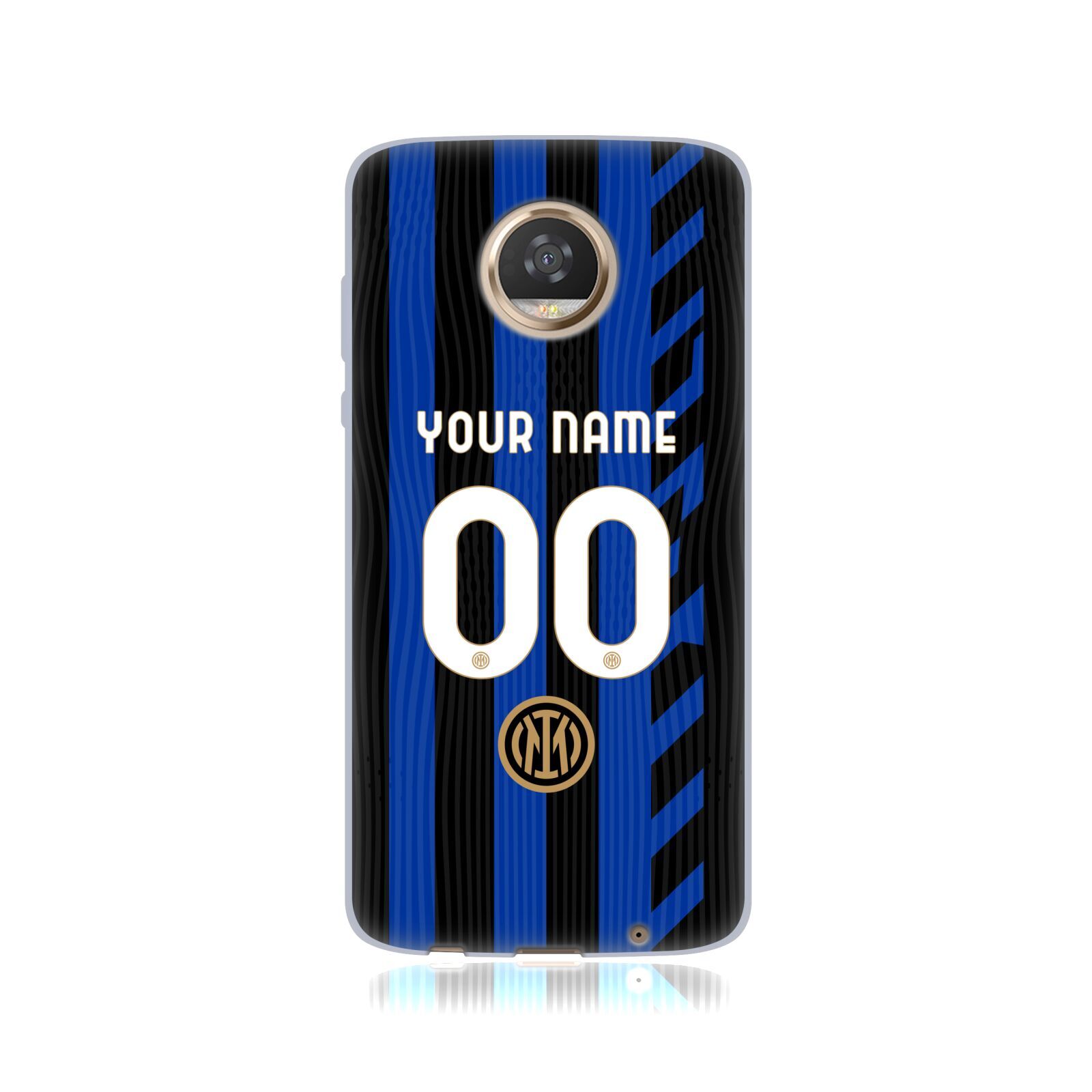 CUSTOM PERSONALIZED INTER MILAN 2024/25 KIT SOFT GEL CASE FOR MOTOROLA PHONES