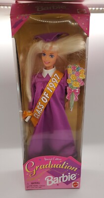 1997 Special Edition Graduation Barbie Doll Blonde 1996 Mattel  -DEFECTS-