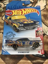 HOT WHEELS '57 Plymouth Fury Blue Car 1957 HW Flames GHG05 2020