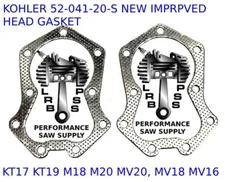 2-NEW IMPROVED HEAD GASKETS FIT KOHLER M18 M20 MV16 MV18 MV20 PART # 52-041-20-S