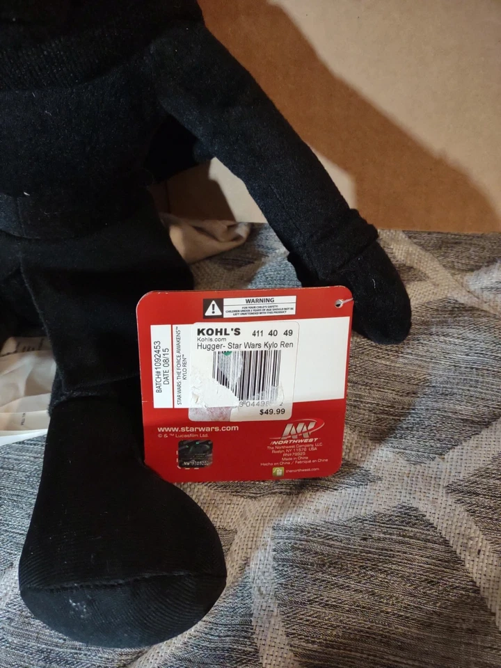Disney Star Wars Force Awaken Kylo Ren 11 дюймов плюшевая. Отсутствует плед. - Изображение 3 из 4