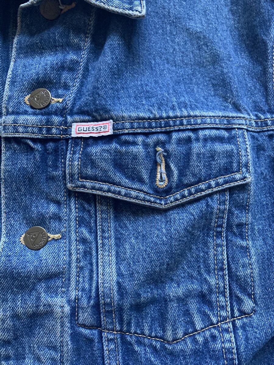 Vintage Guess Mens Mediu Jean Jacket Trucker Georges Vintage Guess Mens Mediu Jean Jacket Trucker Georges
