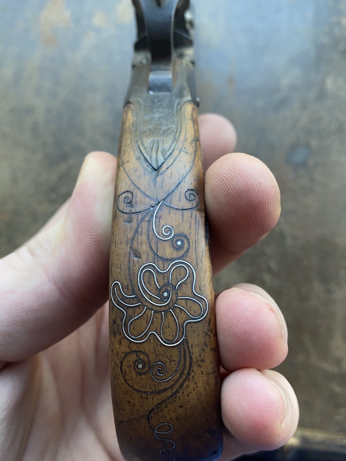 Antique Flintlock Pistol Paperweight Ornament Made In Circa 1780 eBay