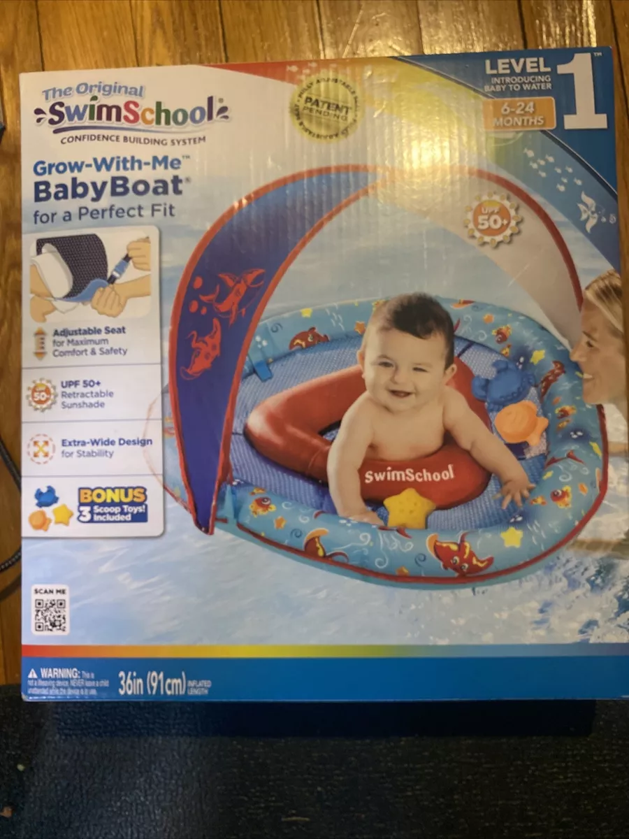 Swim School Grow with Me Baby boat 6 24 Months UPF 50 canopy