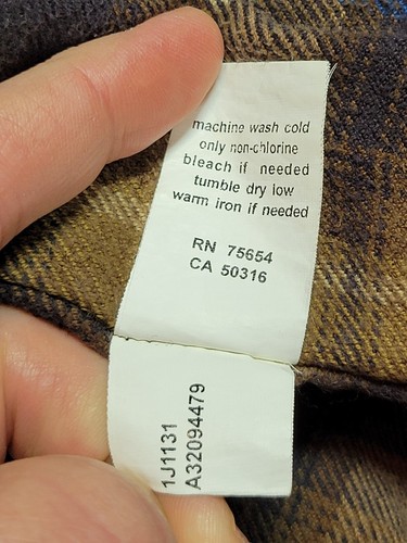 Abercrombia & Fitch Hamilton Jacket Men's Large Dark Flannel Lined BoomerJacket - Picture 12 of 17