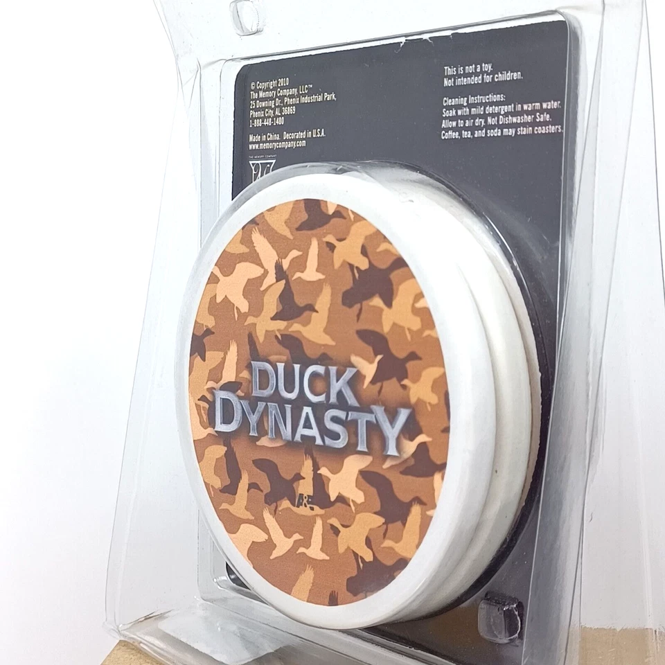 Duck Dynasty Coasters Ceramic with Cork Bottom, Set Of 4 - Image 3 of 4