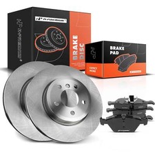 Front Left and Right Disc Brake Rotor & Ceramic Brake Pads for BMW X3 04-10 F25